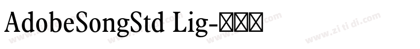 AdobeSongStd Lig字体转换